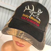 Rocky Mountain Elk Foundation Camo Realtree Strapback Baseball Hat Cap - $15.50
