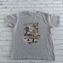 Galveston Island Boys T Shirt Youth Medium Gray Short Sleeve Crew Neck - $14.88