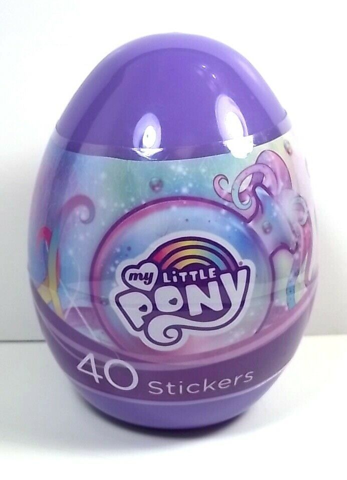 plastic egg with 40 my little pony stickers sealed 2021 mlp