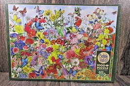 Cobble Hill 1000-piece Puzzle Butterfly Garden New Sealed Poster Included - $18.49