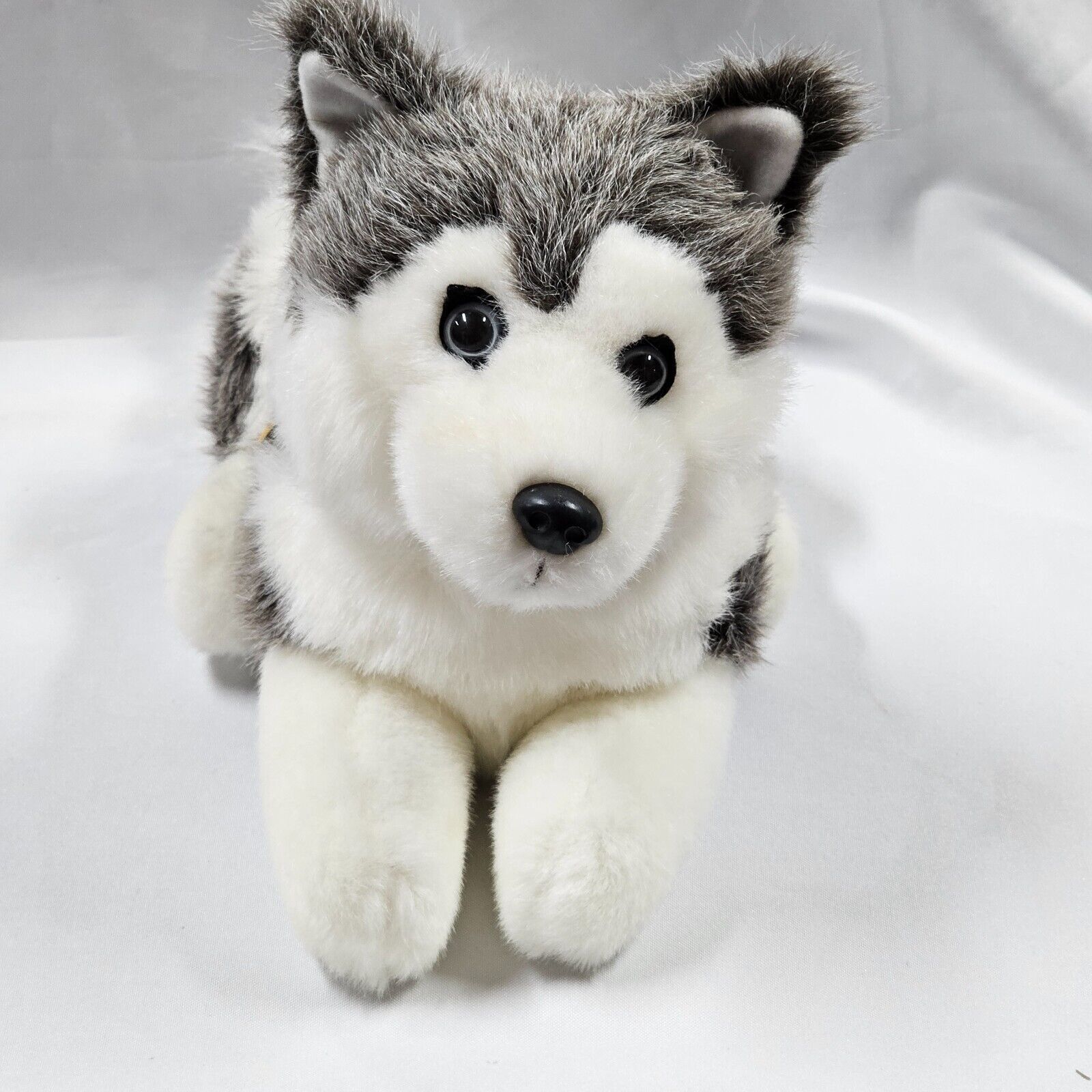 Vintage Husqvarna Dog Plush 1996 Siberian Husky Wolf Stuffed Animal