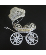 Dollhouse Metal baby carriage Used 3.5 X 3.5 inches - $10.40