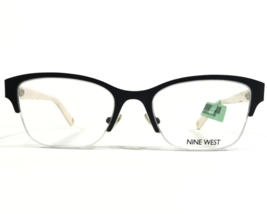 Nine West Eyeglasses Frames NW1076 001 Nude Black Cat Eye Half Rim 50-18-130 - $51.21