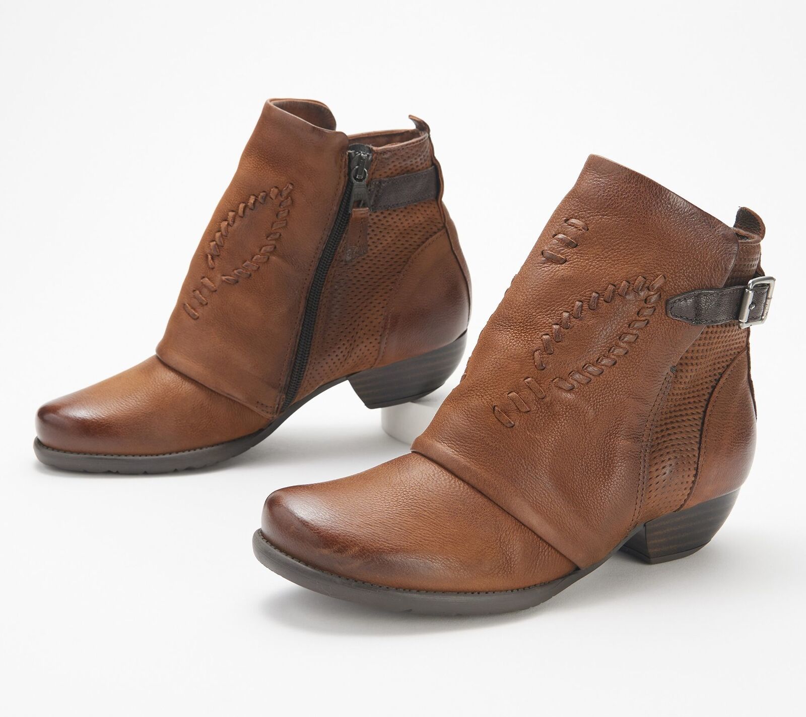 Miz Mooz Leather Button Ankle Boots - Lowe 