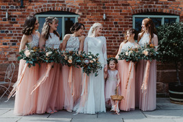 BLUSH PINK Long Tulle Skirt Wedding Bridesmaid Long Tulle Skirt A-line Plus Size image 2
