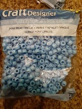 Darice Blue Plastic Pony Beads, 9mm, 720 Pieces 
