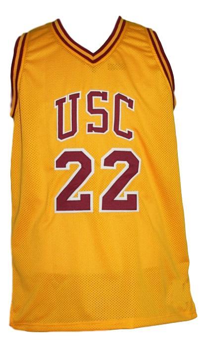 Mccall  22 custom usc basketball jersey yellow   1