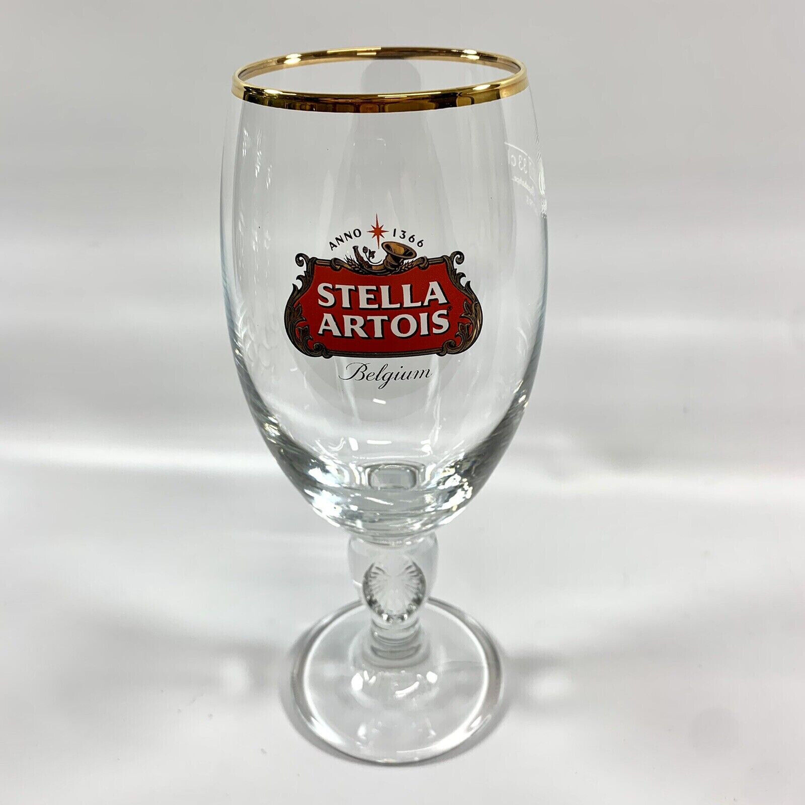 Set of 4 Stella Artois Belgium Gold Rim 33CL Beer Pub Bar Pint Glasses ...