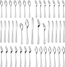 Hiware 48 Pieces Rainbow Silverware Set with Steak Knives for 8