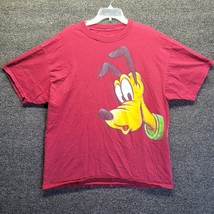 Disneyland WDW Sz XL Pluto Side Wrap Front Back Graphic T-Shirt Adult Hanes - $20.51