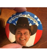 VTG Political Pinback Button J.R. EWING FOR PRESIDENT 1980 Dallas Larry ... - $13.09