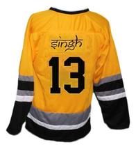 Any Name Number Breakaway Movie Hockey Jersey New Yellow Singh #13 Any Size image 2