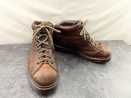 Dr Marten Mens Shoes Brown 11M Leather Air Wair Work Ankle Made in England Boots - $79.02