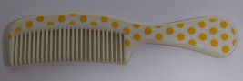 Disney Avon Minnie Mouse Comb 6in Polka Dot 1990 Hair Vintage Yellow White Girls - $9.99