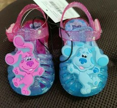 Blues Clues Baby Sandals Size 2 3 4 or 5 Jelly Style With Blue and Magenta - $22.95