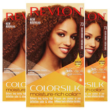 Pack of (3) New Revlon Colorsilk Moisture Rich Hair Color, Golden Brown No. 73, - $18.23