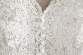 White Cap Sleeve V Neckline Lace Tanks Boho Wedding Bridesmaid Tops Covers-plus  image 6