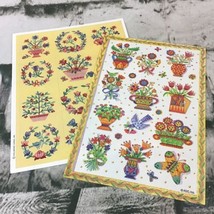 Vintage Scrapbooking Stickers Floral American Greetings Hallmark Lot Of 2 Sheets - $14.84