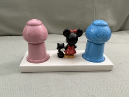 Disney Parks Minnie Mouse Figaro Bubble Gum Salt and Pepper Shaker Set NEW image 2