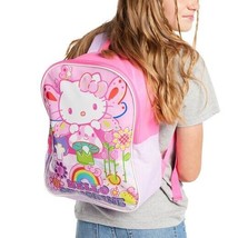 Hello Kitty Sunshine Flower Backpack Bag School Pink Keropi Sanrio New W... - $16.82