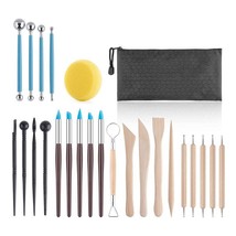 32 Pcs Polymer Clay Tools, Clay Sculpting Tools, Ball Stylus Dotting Tools,  Modeling Clay Tools Set, Ceramic Tools, Pottery Carving Tool With A Storag