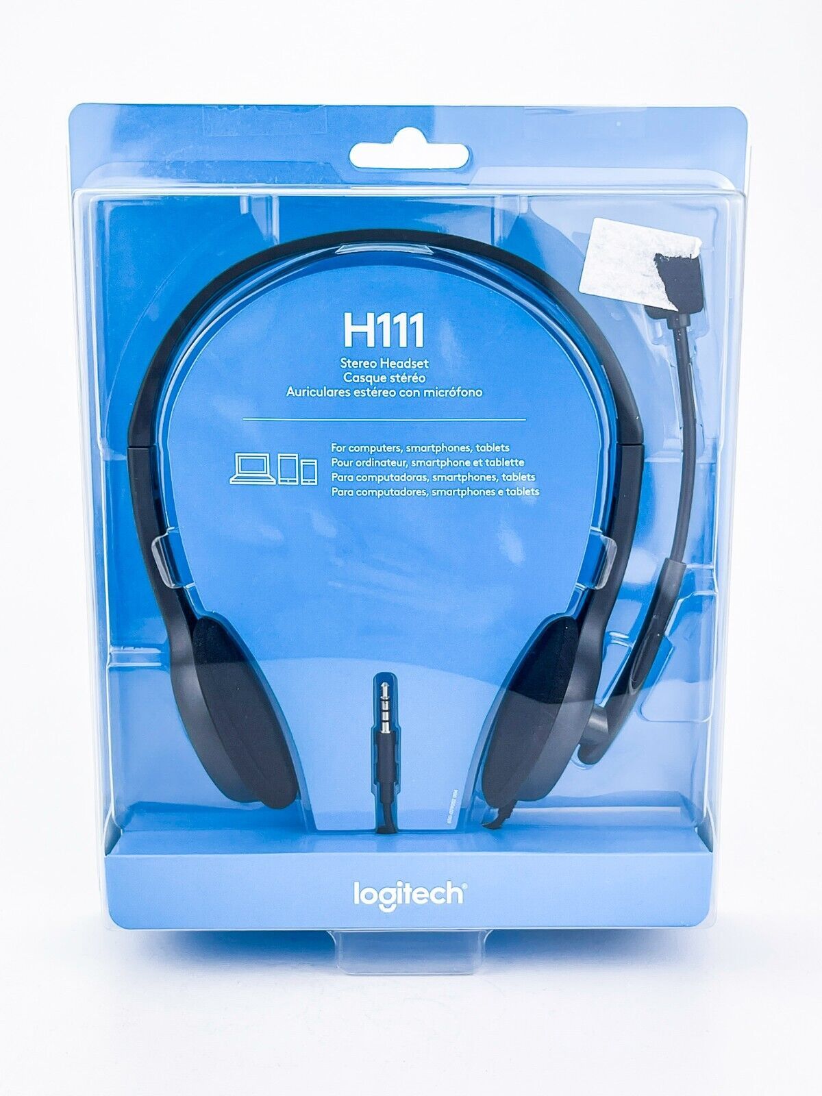 Logitech H111 Wired Headset Stereo Headphones with Noise Cancelling ...