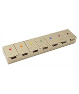 Chrome Plated  Plastic  Pill Box  Days of the Week Rainbow  Swarovski Cr... - $42.95