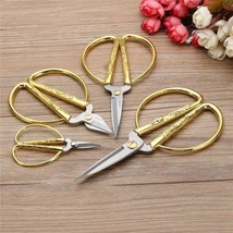 Scissors 2 Sizes Stainless Steel Gold Sewing Short Cutter Durable High  Steel Vintage 