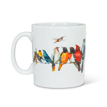 Birds Jumbo Coffee Mugs Set 4 Ceramic 16 oz Dishwasher Microwave Safe Multicolor
