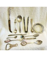 13 PC LOT VTG &amp; Antique Flatware &amp; Implements Silver Plate EPNS Two Ster... - $49.99