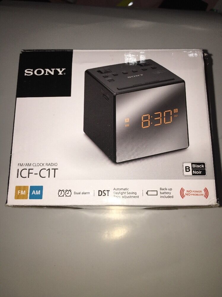 Sony ICFC1T Desktop Alarm Clock AM FM Radio Black NEWSHIPS N 24 HOURS Alarm Clocks & Clock