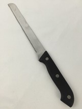 Bread Knife 8&quot; Blade Black Strong Plastic Handle Heavy Duty 12.5&quot; Total ... - $17.28