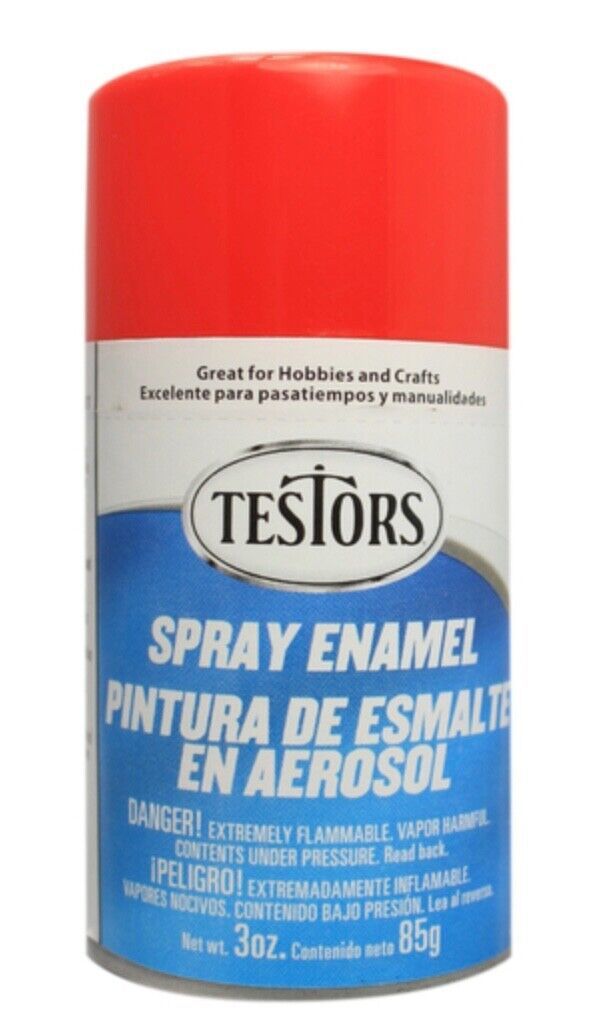Testors Spray Enamel Spray Paint, 1231T Bright Red, 3 Oz. Paints
