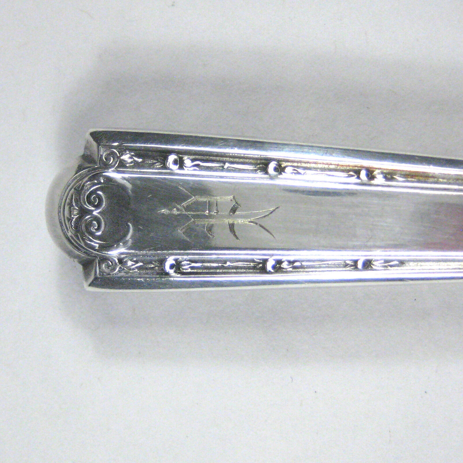 Primary image for R Wallace Cheese Knife Silver Plate 6 1/4 Inches Long Initials Monogram Letter P