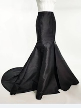 BLACK Mermaid Skirt Outfit Black Mermaid Formal Skirt wiht tail Wedding Custom  image 9