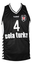 Allen Iverson Cola Turka Basketball Jersey New Sewn Black Any Size image 1