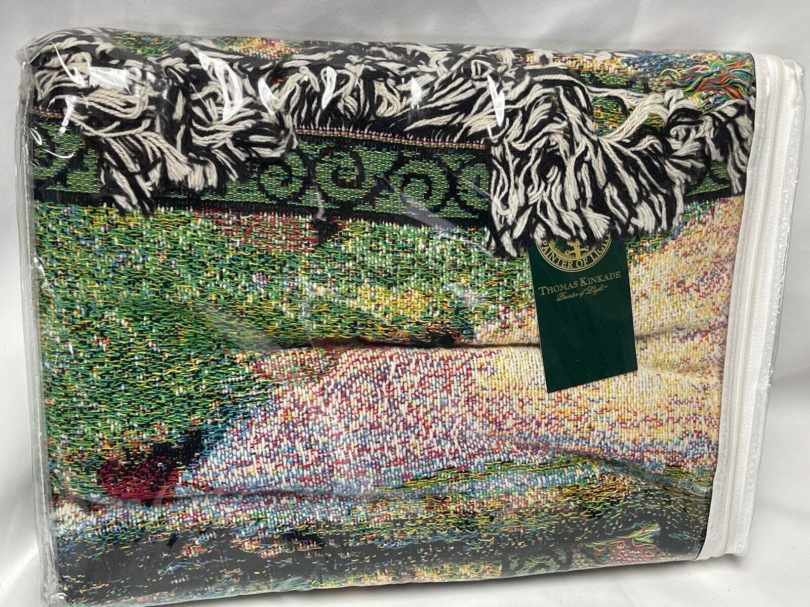 Thomas Kinkade Mohawk Tapestry Blanket Throw Fringe Painter of Light NEW - $35.99