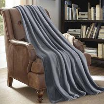 Gray Soft Micro Plush Flannel Fleece Throw Blanket 50"x 60" Best Gift - $25.98