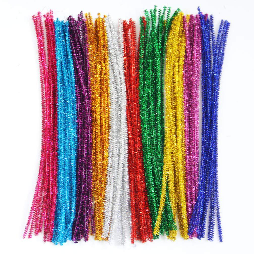 30CM/12Inch Pipe Cleaners, 300 Pack Flexible Chenille Stems, Bright Purple