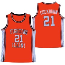 Any Name Number Fighting Illinois College Basketball Jersey Cockburn Orange  image 2