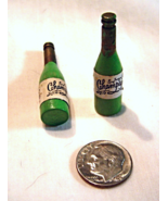 Miniature Vintage Champane Bottles Green Wooden - $14.99