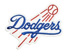 LOS ANGELES DODGERS LOGO EMBROIDERED IRON ON PATCH 3.5 X 3.5 BLUE & WHITE