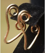 Gold Tone Abstract Earrings Pierced Jewelry Vintage - $7.91