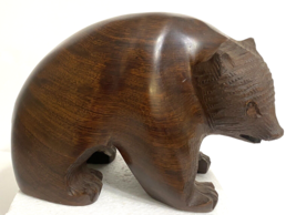 Brown Bear Wood Carving Statue 5.5” Tall X 8” Wide Made in Mexico Collec... - $28.46