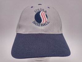 Vintage Otto USSSA  Gray / Blue Baseball Cap Adjustable Strap made in Myanmar - $14.11