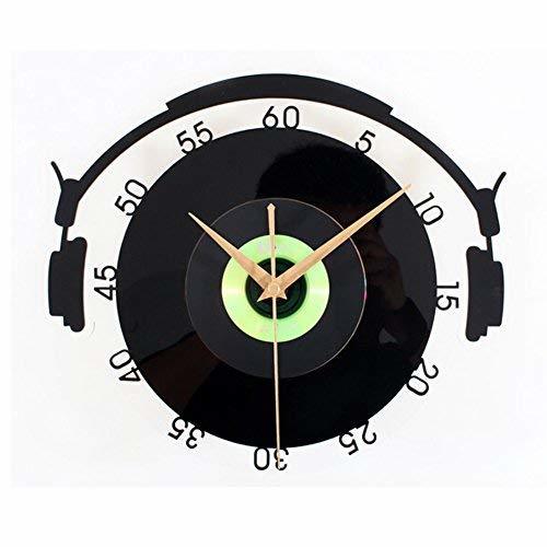 PANDA SUPERSTORE Solid Black Plastic CD Wall Clock Retro Look Home Decoration(12 - $56.57