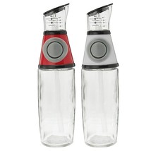 Glass Dispenser Olive Oil Vinegar Bottle No-Drip Spouts Florence Chianti... - $44.11
