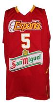Rudy Fernandez Team Spain Espana Basketball Jersey New Sewn Red Any Size image 1