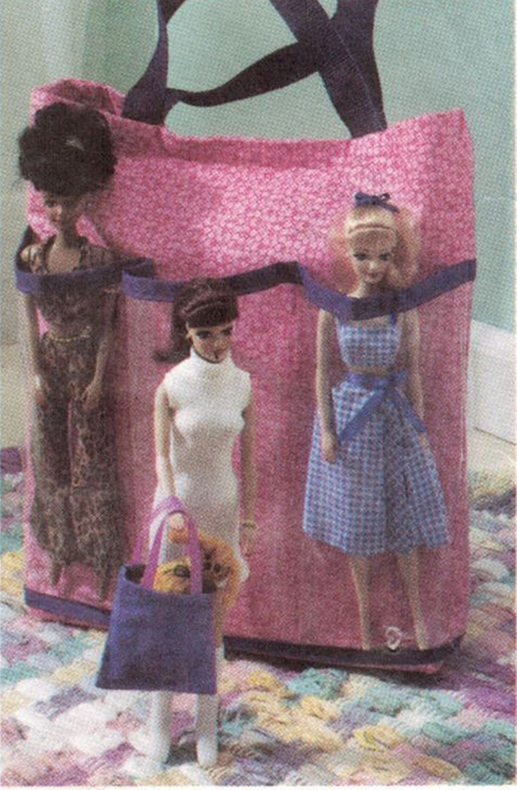 Barbie Doll Carry Tote Bag Organizers Tent Sleeping Bag Camping Sew Pattern - Sewing