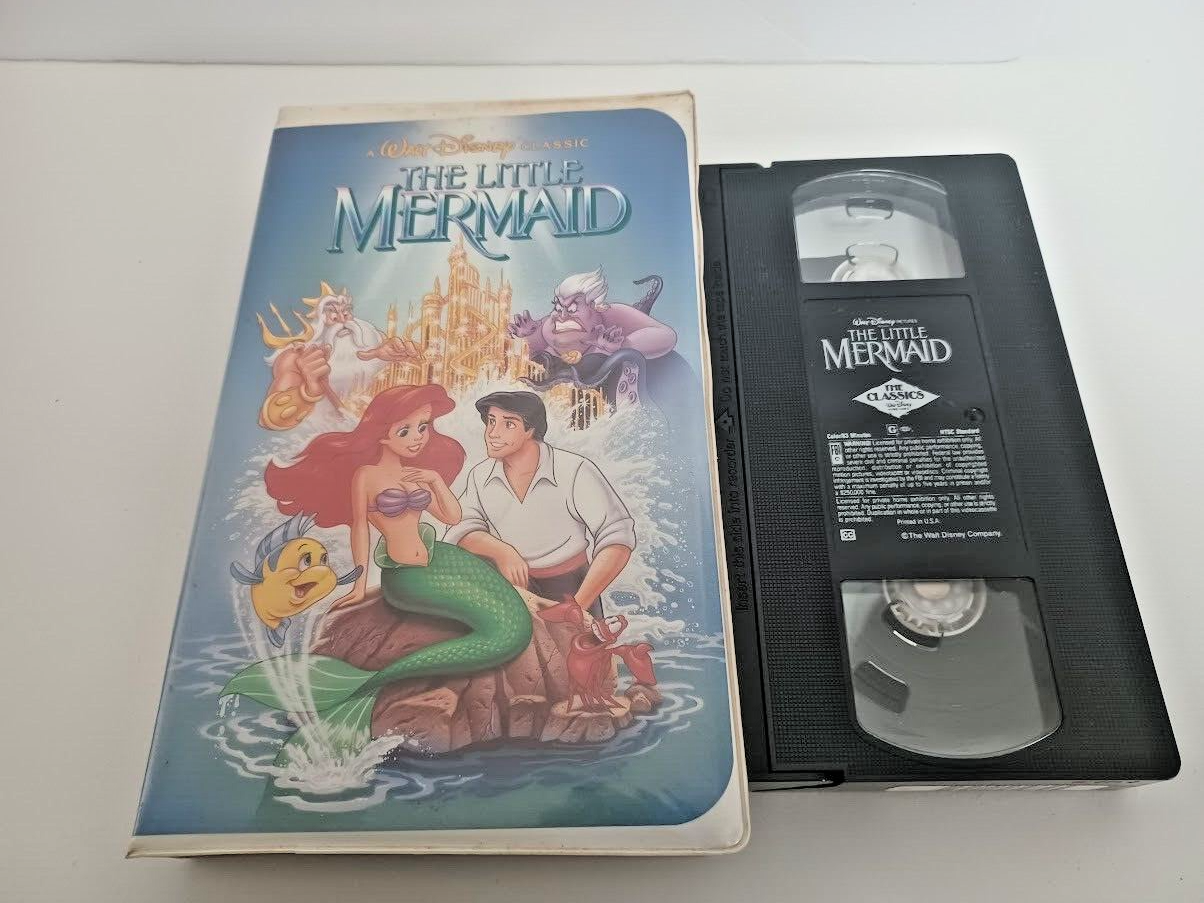 Little Mermaid Disney Recalled Cover Disney VHS Banned Cover Black ...